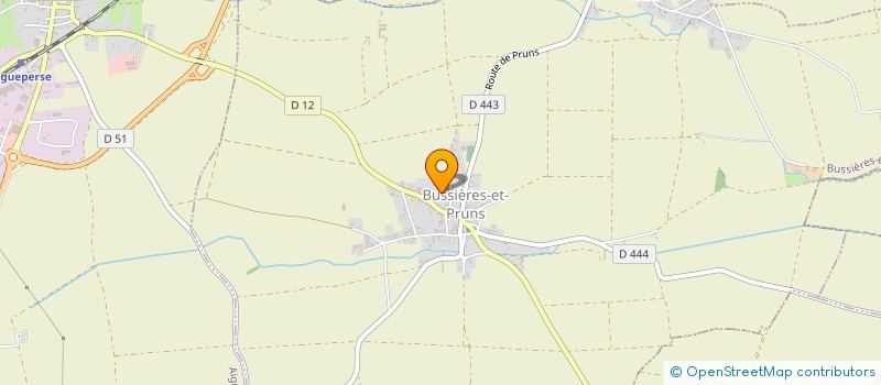 localisation de l'entreprise MONSIEUR KEVIN LAURENT  BUSSIERES-ET-PRUNS