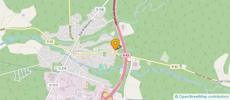 localisation de l'entreprise MONSIEUR KEVIN LAUSSU  CASTETS