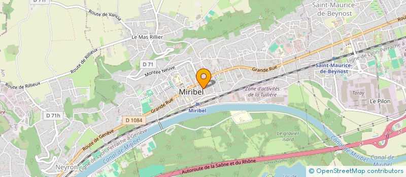 localisation de l'entreprise MONSIEUR KEVIN LAVOINE  MIRIBEL