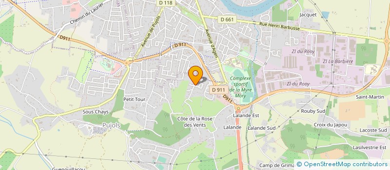 localisation de l'entreprise MONSIEUR KEVIN LAYSSAC  PUJOLS