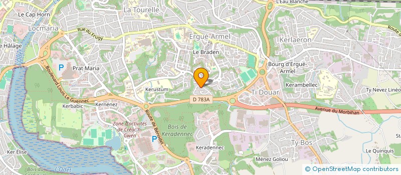 localisation de l'entreprise MONSIEUR KEVIN LE BELLEC  QUIMPER