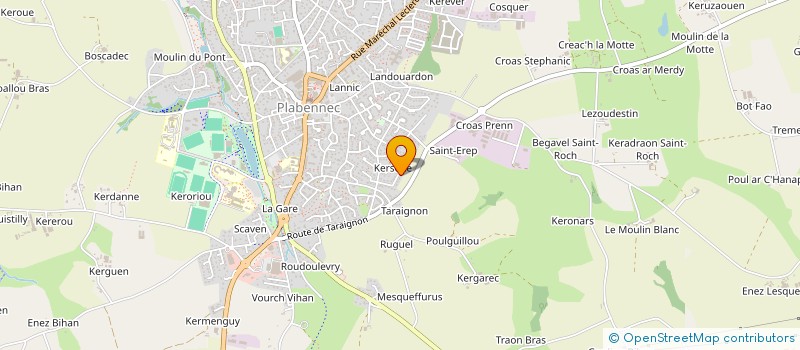 localisation de l'entreprise MONSIEUR KEVIN LE BRIS  PLABENNEC