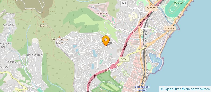 localisation de l'entreprise MONSIEUR KEVIN LE GALL  VILLENEUVE-LOUBET