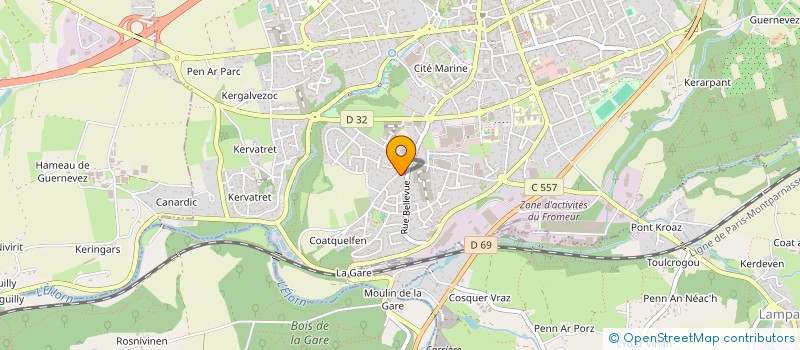 localisation de l'entreprise MONSIEUR KEVIN LE GALL  LANDIVISIAU