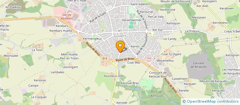 localisation de l'entreprise MONSIEUR KEVIN LE MAO  GUILERS