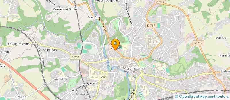 localisation de l'entreprise MONSIEUR KEVIN LE POTIER  GUINGAMP