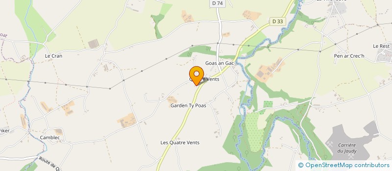 localisation de l'entreprise MONSIEUR KEVIN LE TEURNIER  LANGOAT