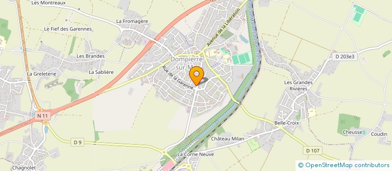 localisation de l'entreprise MONSIEUR KEVIN LEBOEUF  DOMPIERRE-SUR-MER