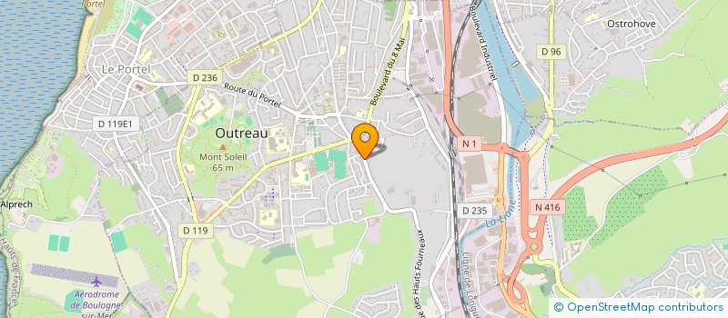 localisation de l'entreprise MONSIEUR KEVIN LEFEBVRE  OUTREAU