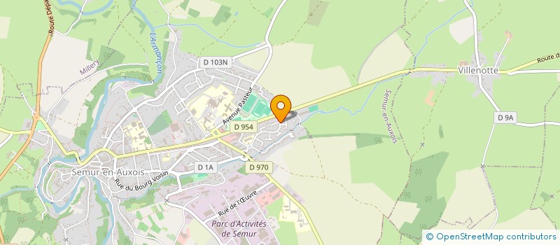 localisation de l'entreprise MONSIEUR KEVIN LEFEUVRE  SEMUR-EN-AUXOIS