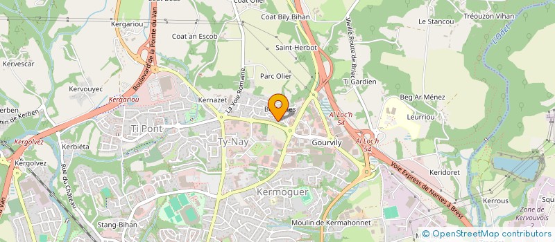 localisation de l'entreprise MONSIEUR KEVIN LEFEVRE à QUIMPER