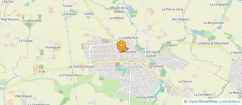 localisation de l'entreprise MONSIEUR KEVIN LEMOINE  GEVEZE