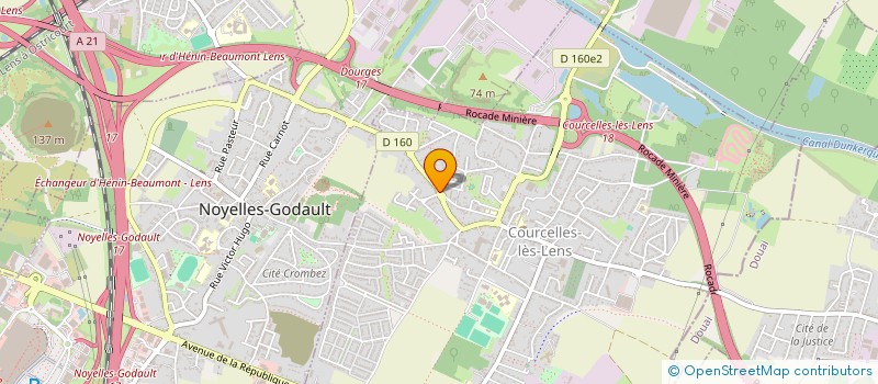 localisation de l'entreprise MONSIEUR KEVIN LESAGE  COURCELLES-LES-LENS