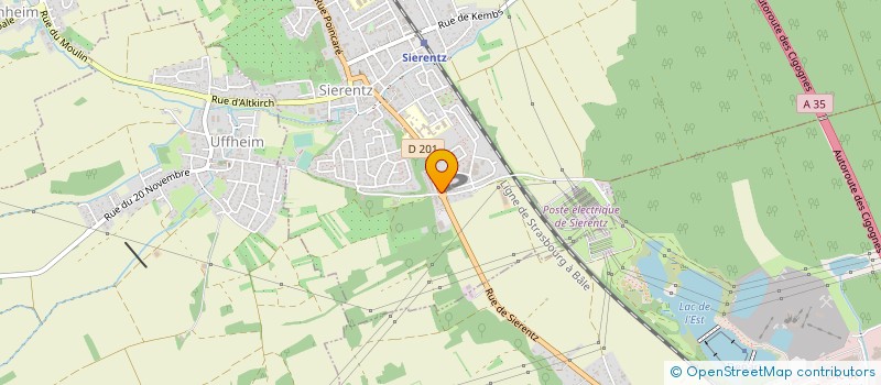 localisation de l'entreprise MONSIEUR KEVIN LEVEAU  SIERENTZ