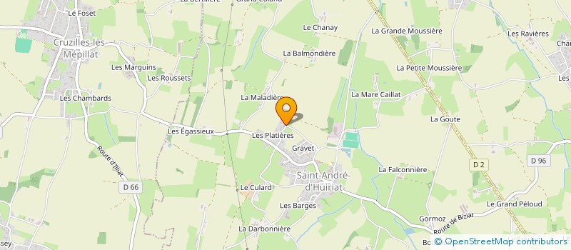 localisation de l'entreprise MONSIEUR KEVIN LOURENCO à SAINT-ANDRE-D'HUIRIAT