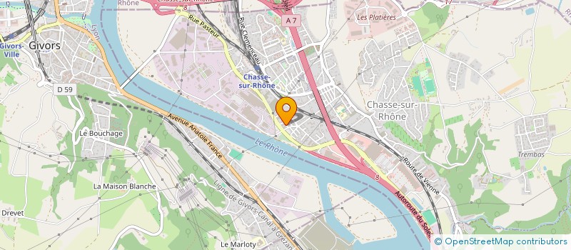 localisation de l'entreprise MONSIEUR KEVIN MARCHETTI  CHASSE-SUR-RHONE