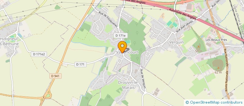 localisation de l'entreprise MONSIEUR KEVIN MAURICE LUDOVI HUYGHE  VAUDRICOURT