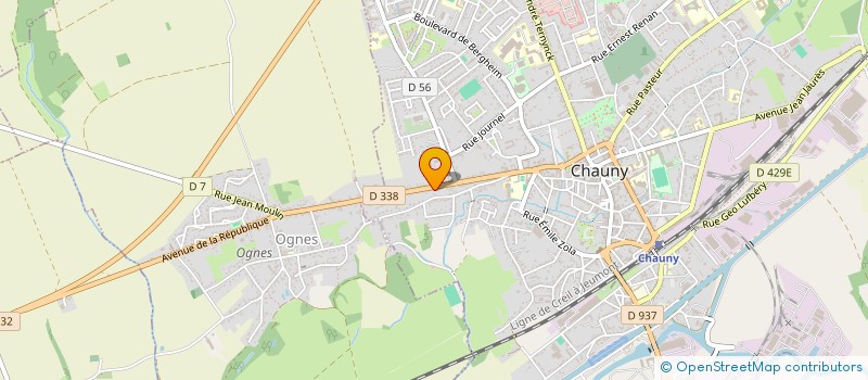 localisation de l'entreprise MONSIEUR KEVIN MELEZAN  CHAUNY