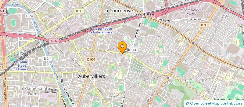 localisation de l'entreprise MONSIEUR KEVIN MICHEL  AUBERVILLIERS