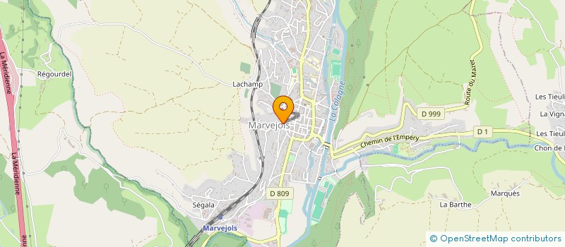 localisation de l'entreprise MONSIEUR KEVIN MONIER  MARVEJOLS