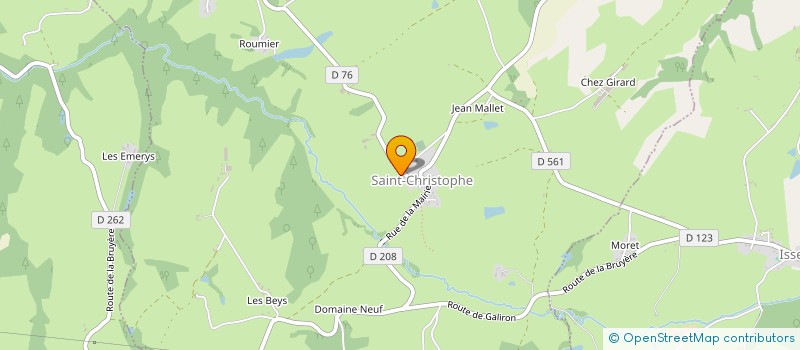 localisation de l'entreprise MONSIEUR KEVIN MONNOT  SAINT-CHRISTOPHE-EN-BOURBONNAIS