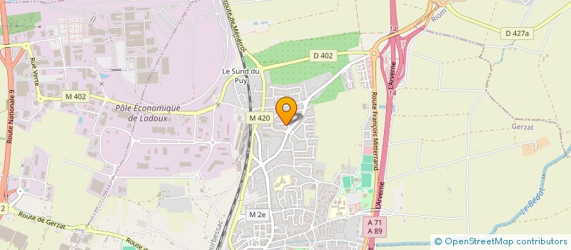 localisation de l'entreprise MONSIEUR KEVIN MONTIGAUD  GERZAT