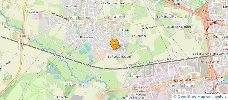 localisation de l'entreprise MONSIEUR KEVIN NTIKA BONDOMBE  VEZIN-LE-COQUET