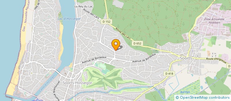 localisation de l'entreprise MONSIEUR KEVIN OLSEN  SOORTS-HOSSEGOR