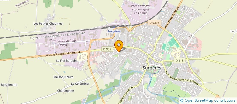 localisation de l'entreprise MONSIEUR KEVIN PAGNERRE  SURGERES