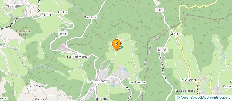 localisation de l'entreprise MONSIEUR KEVIN PALLUET  LE CERGNE