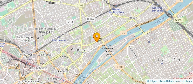 localisation de l'entreprise MONSIEUR KEVIN PARTOUCHE à COURBEVOIE