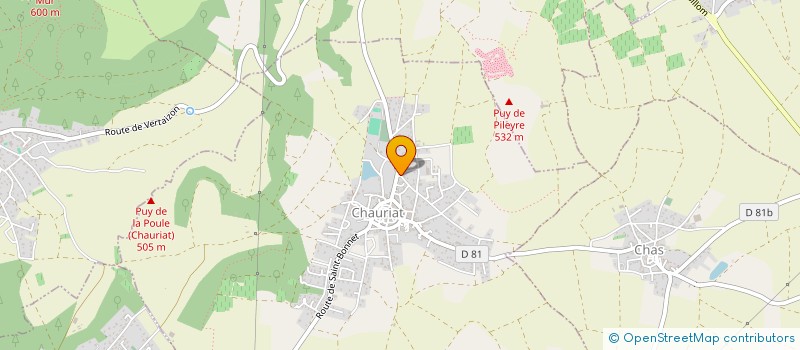 localisation de l'entreprise MONSIEUR KEVIN PASTOREK  CHAURIAT