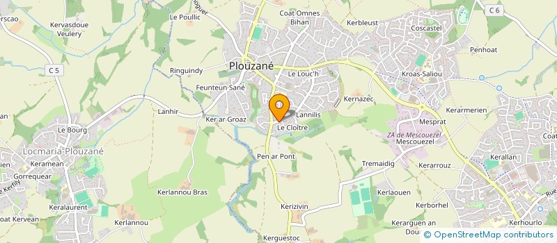 localisation de l'entreprise MONSIEUR KEVIN PEAUGER  PLOUZANE