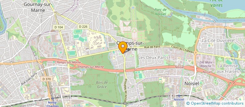 localisation de l'entreprise MONSIEUR KEVIN PEREIRA  CHAMPS-SUR-MARNE