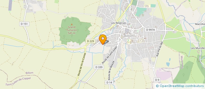 localisation de l'entreprise MONSIEUR KEVIN PERINGALE  BILLOM