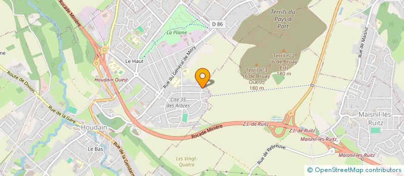 localisation de l'entreprise MONSIEUR KEVIN PESIN  HOUDAIN