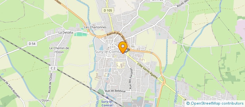 localisation de l'entreprise MONSIEUR KEVIN PEYRACHE  SURY-LE-COMTAL