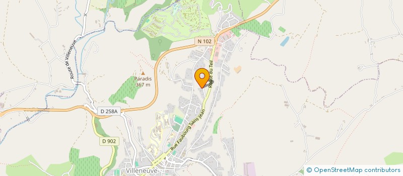 localisation de l'entreprise MONSIEUR KEVIN PEYRONNET  VILLENEUVE-DE-BERG