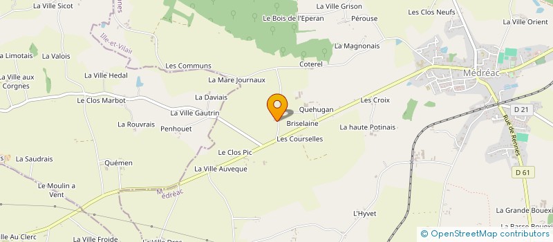 localisation de l'entreprise MONSIEUR KEVIN PIEDVACHE  MEDREAC