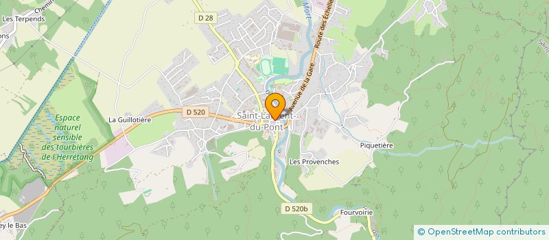 localisation de l'entreprise MONSIEUR KEVIN POUDAT  SAINT-LAURENT-DU-PONT