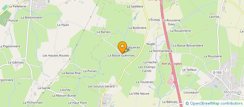 localisation de l'entreprise MONSIEUR KEVIN POULAIN  LES PORTES DU COGLAIS