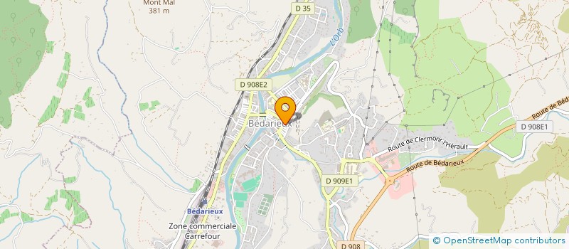 localisation de l'entreprise MONSIEUR KEVIN POVEDA  BEDARIEUX