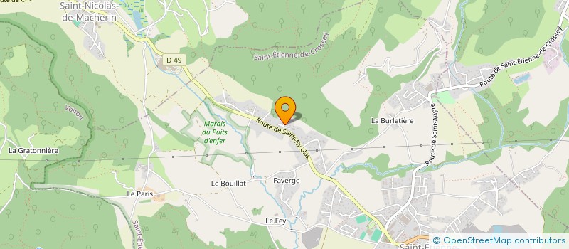 localisation de l'entreprise MONSIEUR KEVIN PRADOURAT  SAINT-ETIENNE-DE-CROSSEY