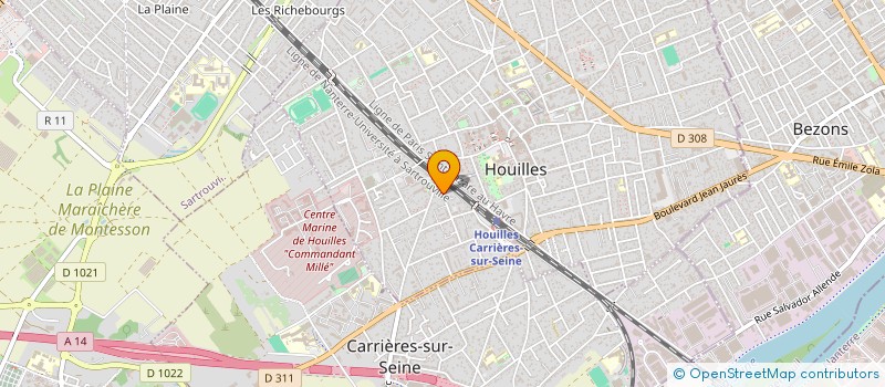 localisation de l'entreprise MONSIEUR KEVIN QUERRIEN  HOUILLES