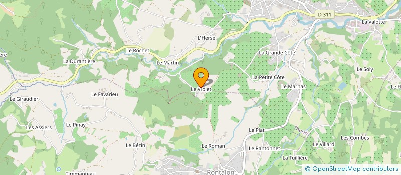 localisation de l'entreprise MONSIEUR KEVIN RACANIERE  RONTALON