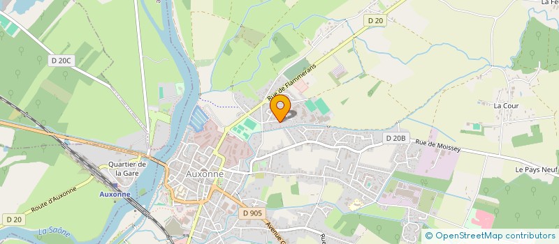 localisation de l'entreprise MONSIEUR KEVIN RACLOZ à AUXONNE
