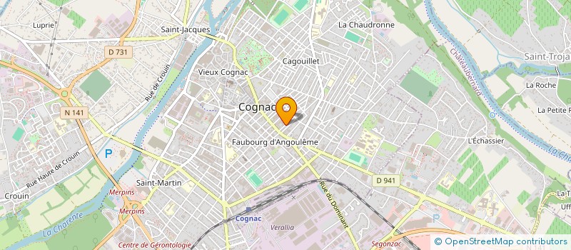 localisation de l'entreprise MONSIEUR KEVIN RAYE à COGNAC