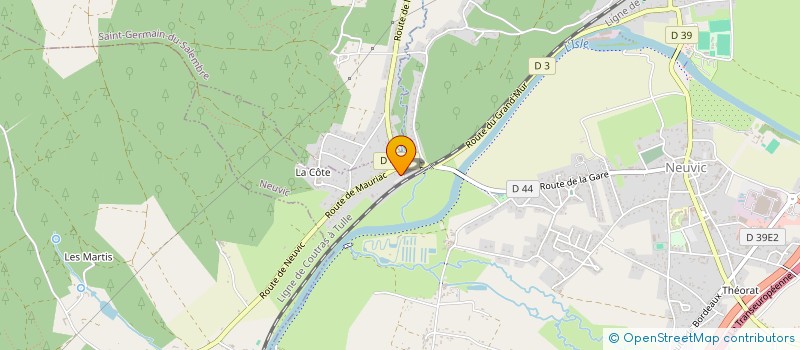 localisation de l'entreprise MONSIEUR KEVIN RAZE  NEUVIC