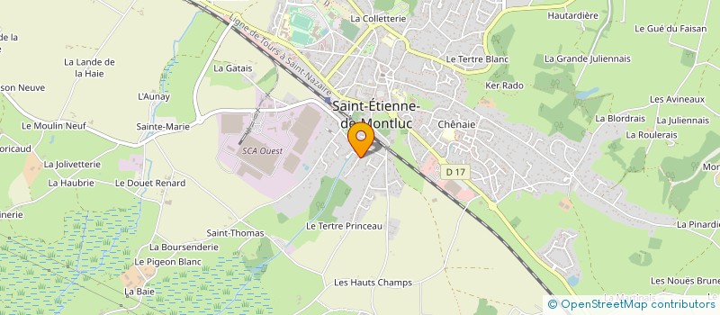 localisation de l'entreprise MONSIEUR KEVIN RICORDEAU  SAINT-ETIENNE-DE-MONTLUC