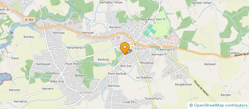 localisation de l'entreprise MONSIEUR KEVIN RIOUAL  TREGUNC